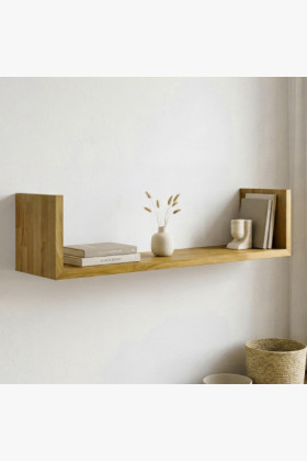 Dubová nástenná polica Hugo 80 cm, masív, olejovaná